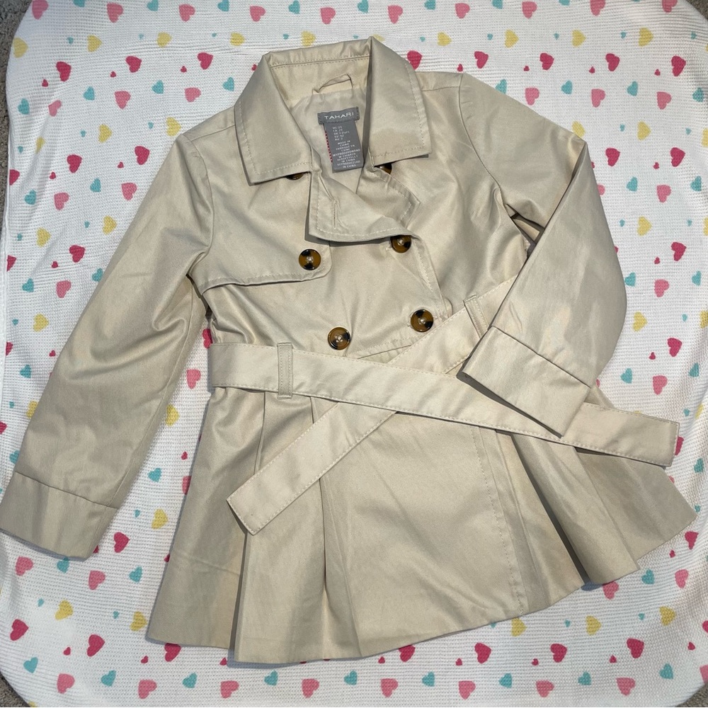 Tahari Trench Coat Girls Size: 2T